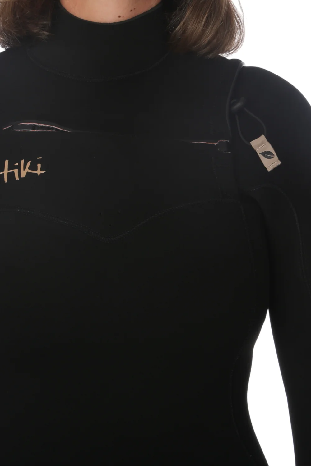 Tiki Zepha Eco 4/3 Womens Wetsuit Yulex Chest Zip Black - Image 7