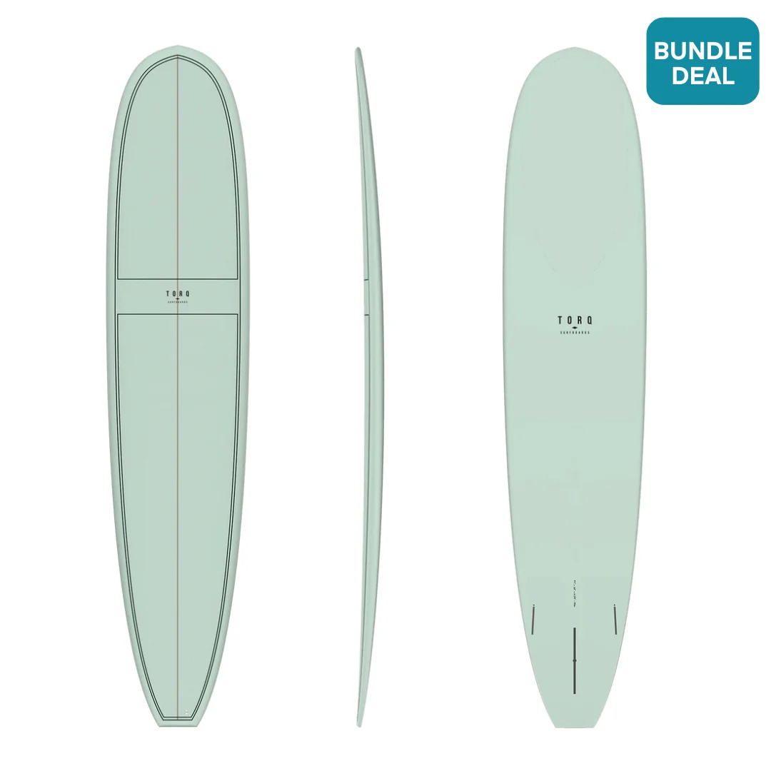 Torq TET Longboard Surfboard Palm Fibre Pattern - Image 2