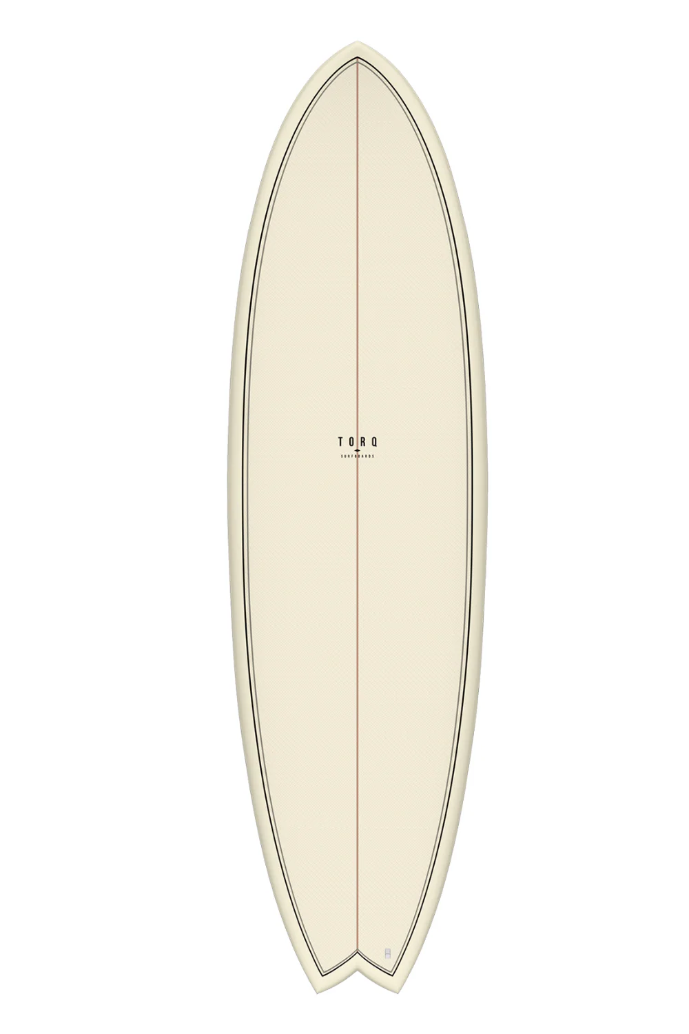 Torq TET Mod Fish Cream Fibre Pattern Surfboard