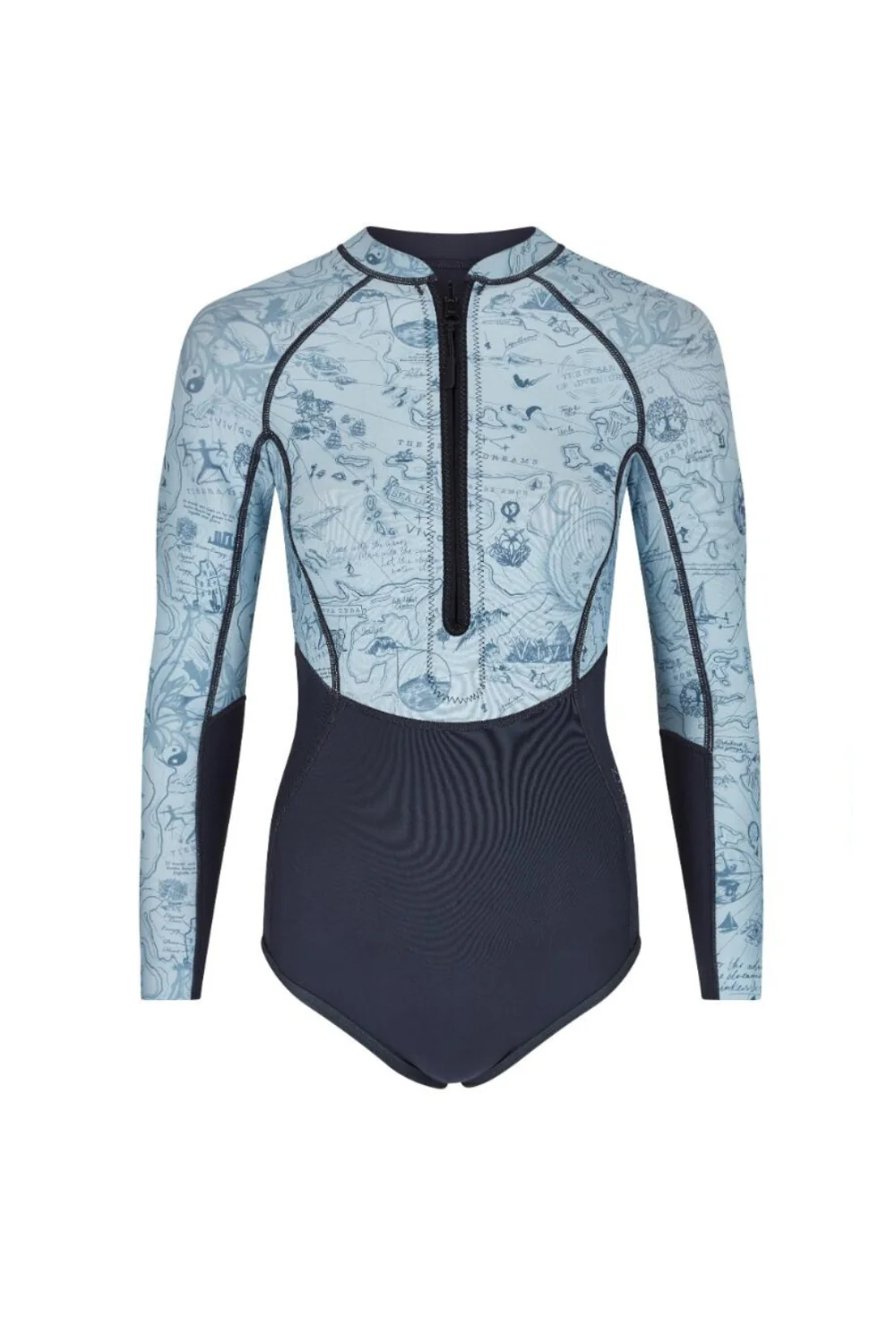 Vivida Linda 2mm Womens Spring Wetsuit Reversible Long Sleeve Graphite/Map Of Dreams