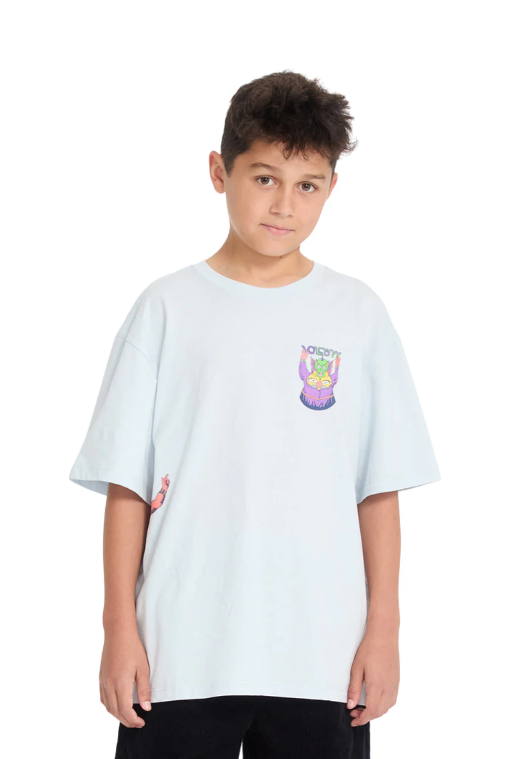 Volcom Ben Sanaire 1 Kids T-Shirt Light Blue Acid