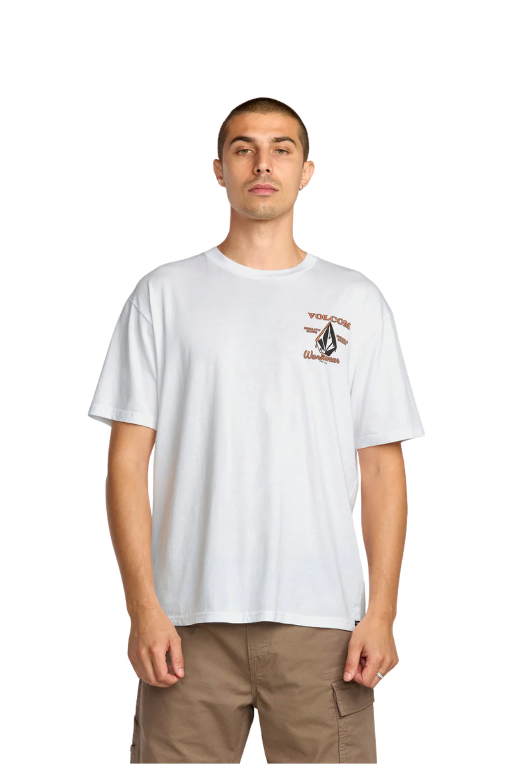 Volcom Enamel Short Sleeve T-Shirt White - Image 2