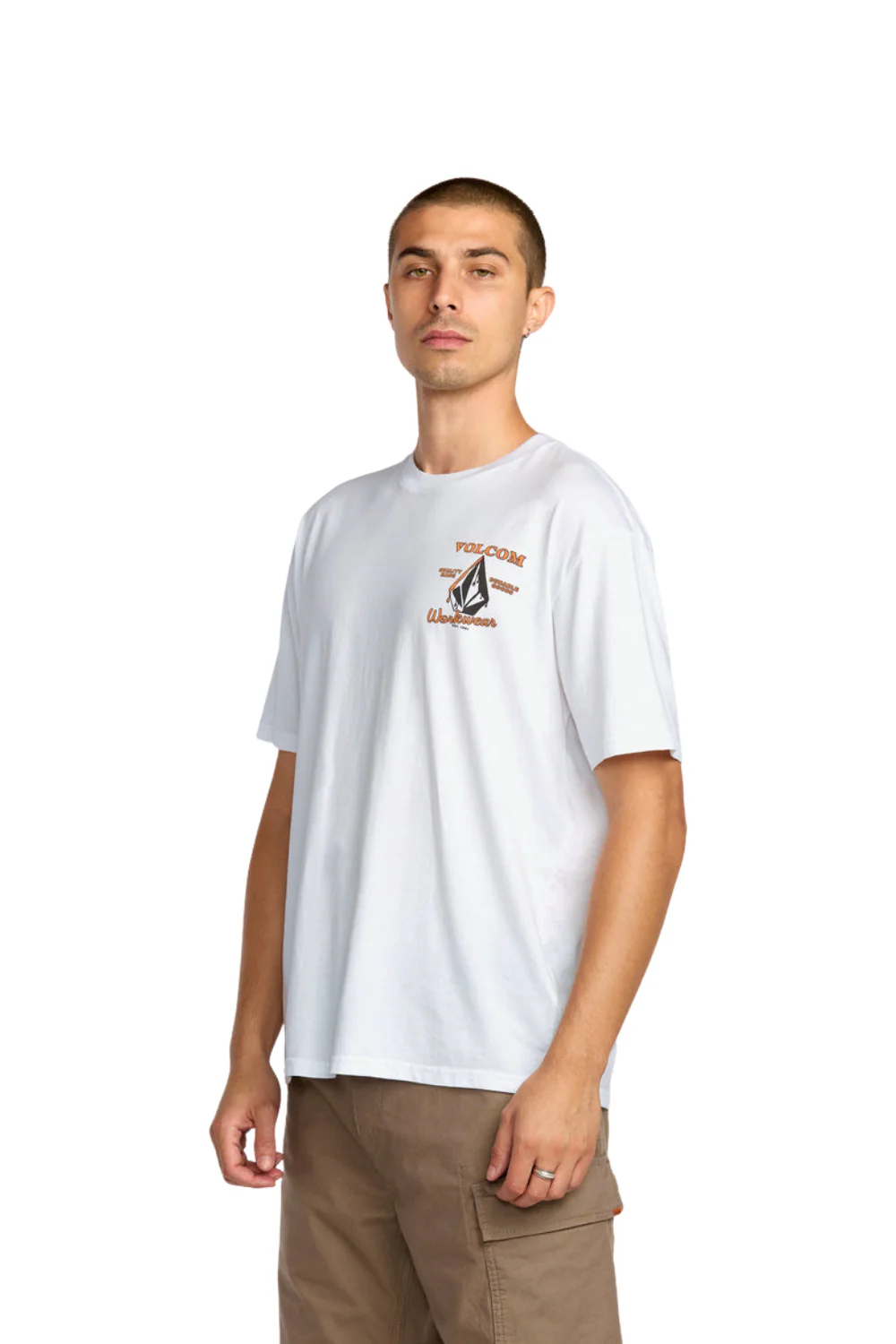 Volcom Enamel Short Sleeve T-Shirt White - Image 3