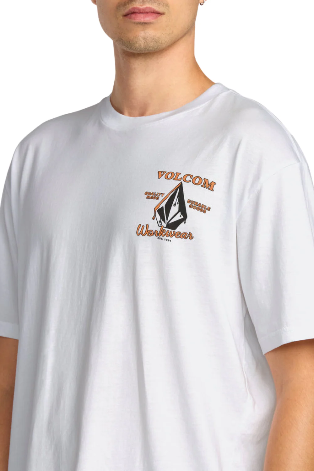 Volcom Enamel Short Sleeve T-Shirt White - Image 4