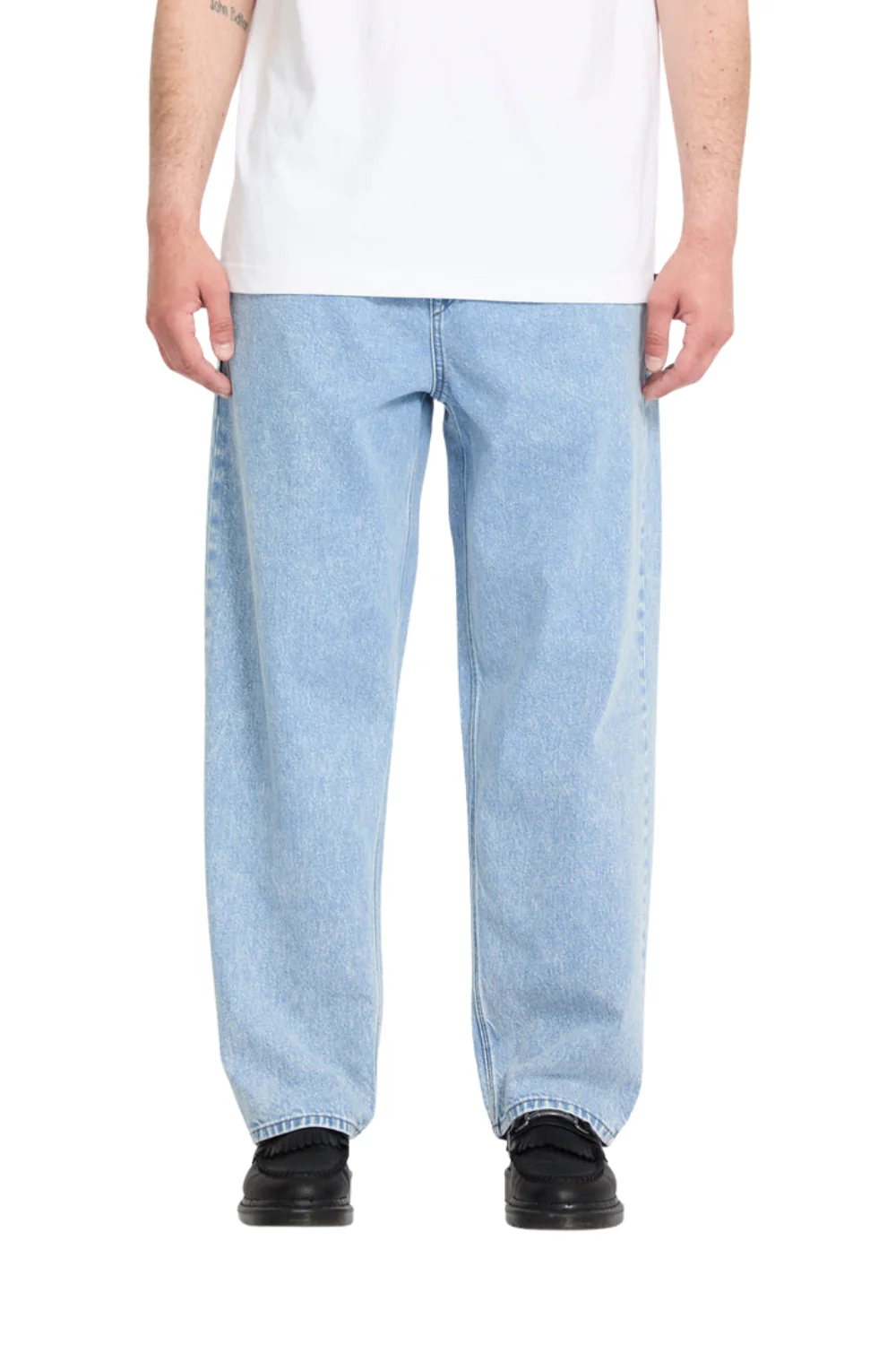 Volcom Freazy Loose Mens Elasticated Waist Jeans Pale Aqua