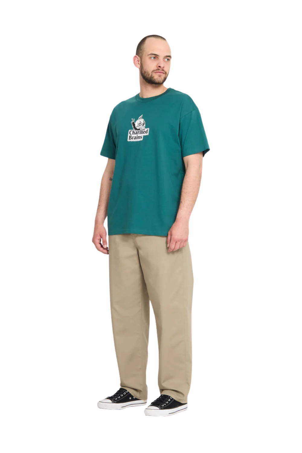 Volcom Freazy Loose Mens Elasticated Waist Trousers Khaki - Image 5