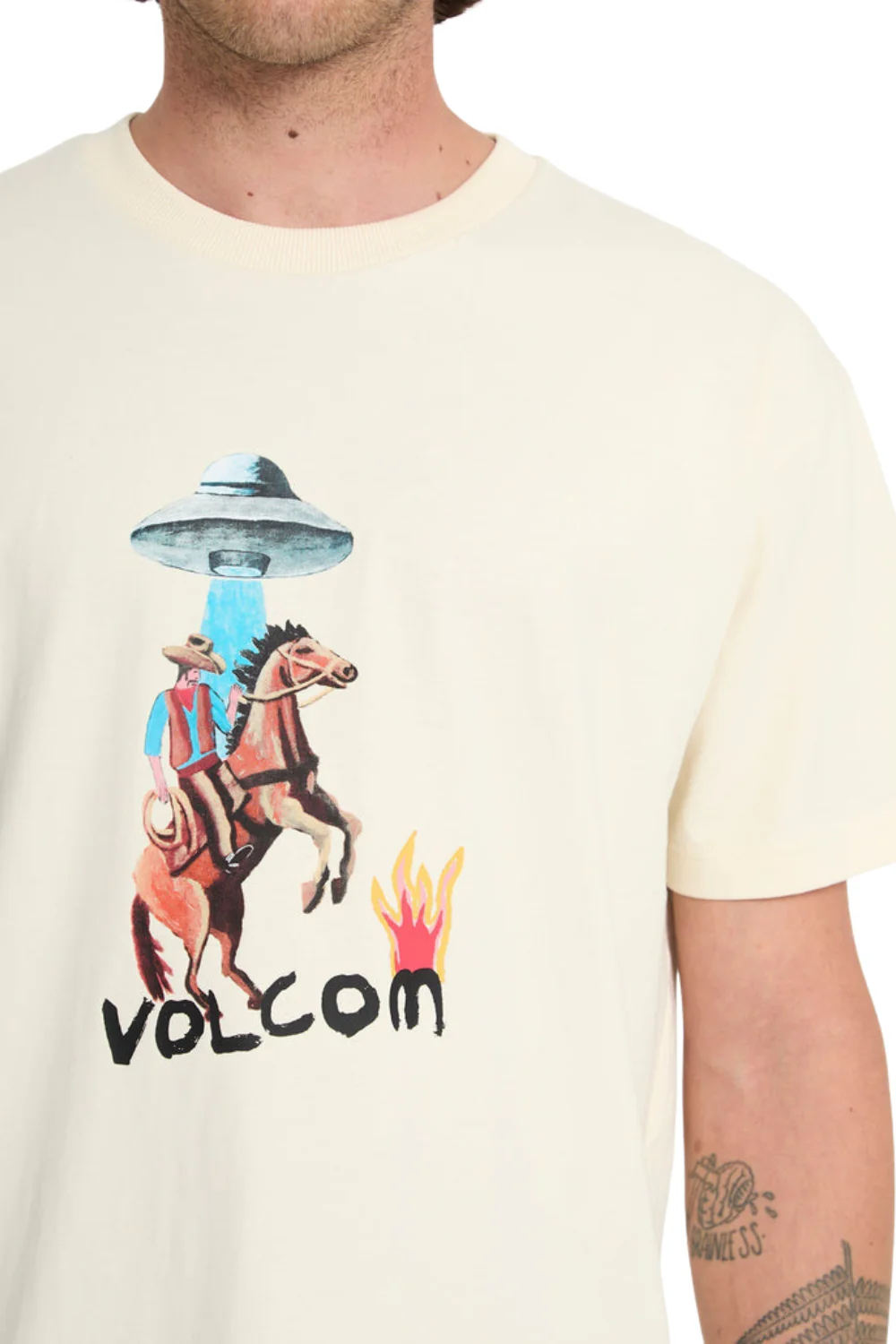 Volcom Mickey Mason 1 Mens T-Shirt Dirty White - Image 4