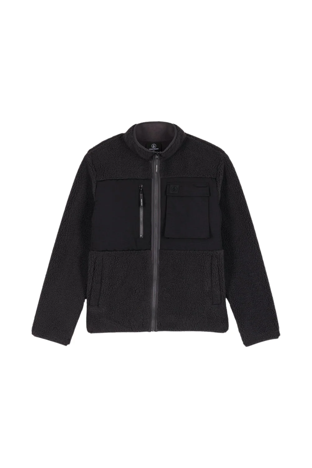Volcom Mens Storm Stone Full Zip Fleece Jacket Asphalt Black - Image 8